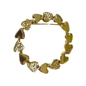 Gerrys Heart circle brooch